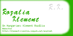 rozalia klement business card