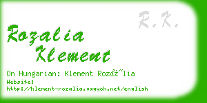 rozalia klement business card